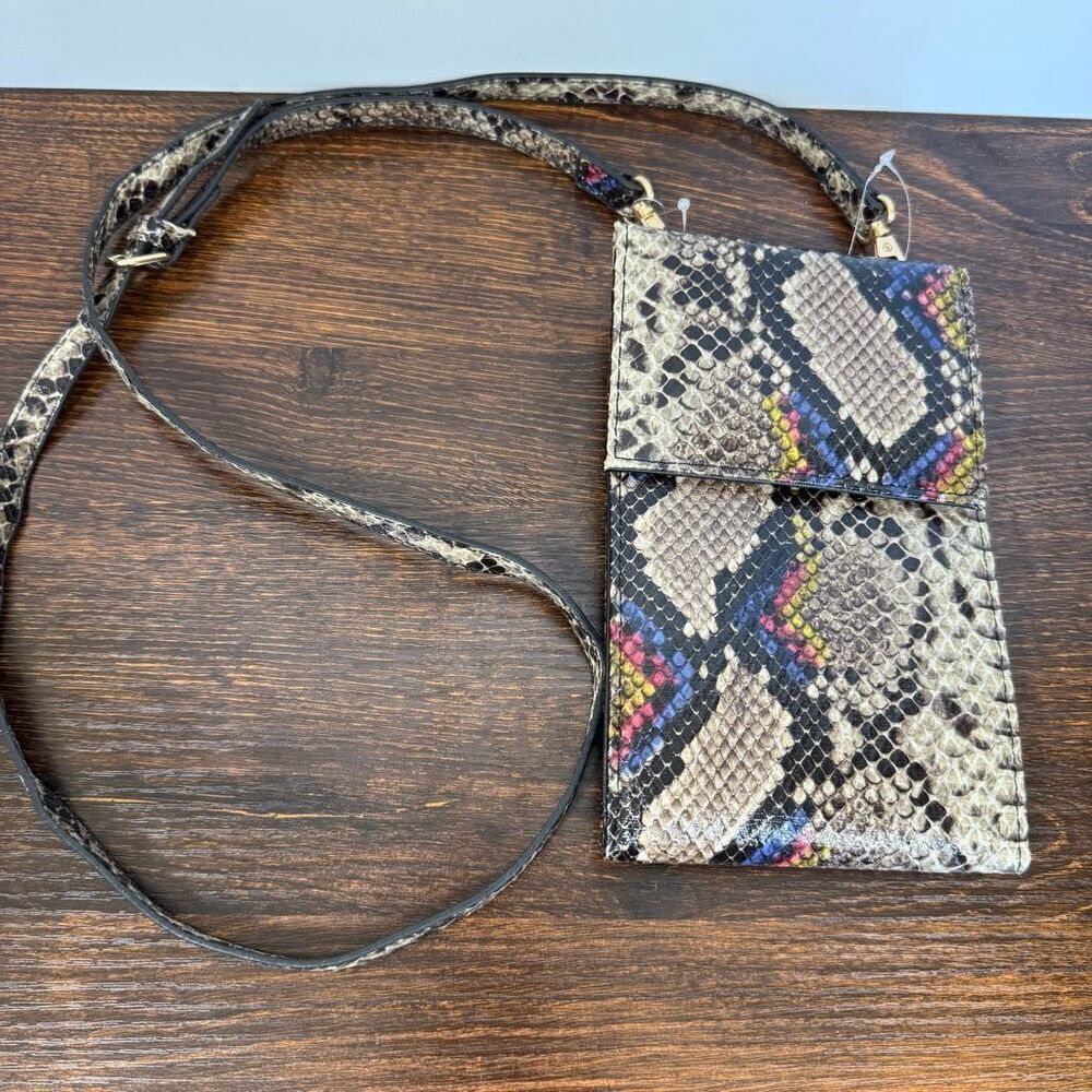 Faux snake skin crossbody NWOT